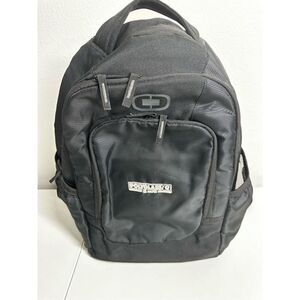 OGIO Business Laptop Padded Backpack Computer Work Black Polyglass Maple Logo